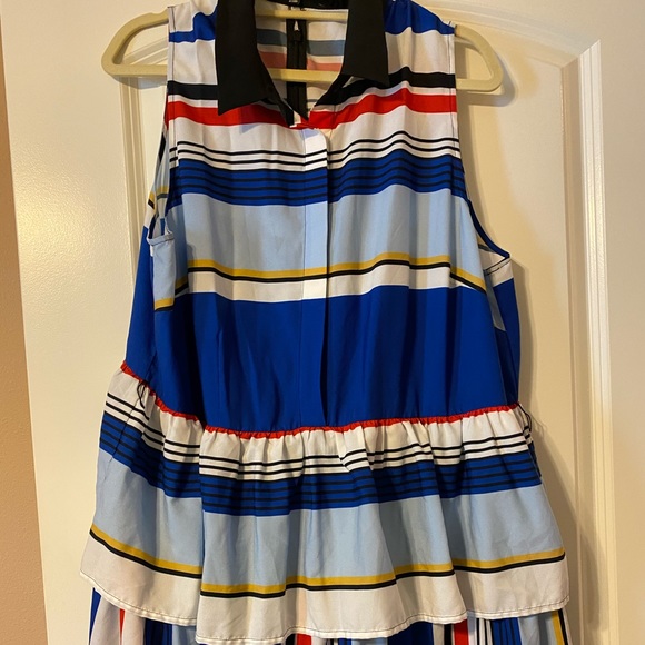 Eloquii Multicolor Striped Midi Dress - Picture 1 of 4